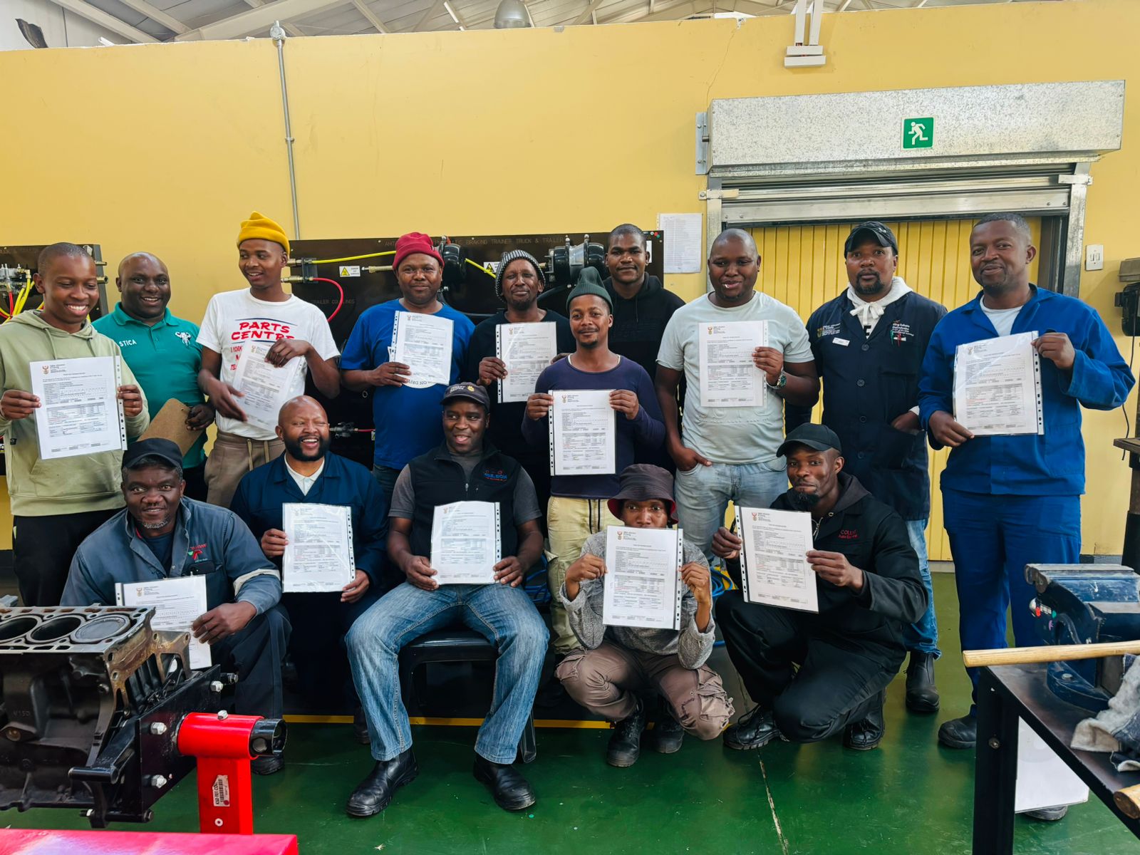 Vukuza Pioneers artisans celebrating trade test certificates